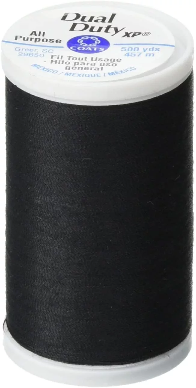 Coats & Clark Dual Duty XP General Purpose Thread, 500 Yards, Black