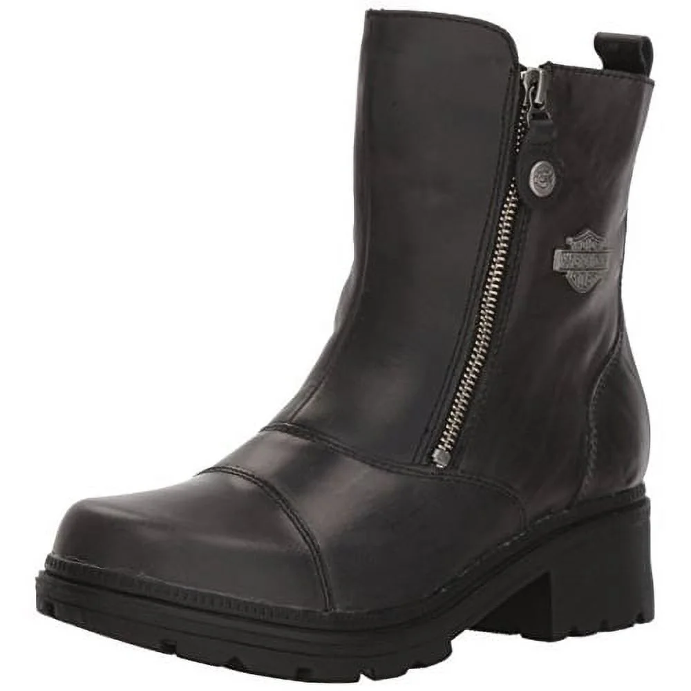 Harley-Davidson Women's Amherst 5.5-Inch Leather Motorcycle Boots D84236 D84237  BLACK