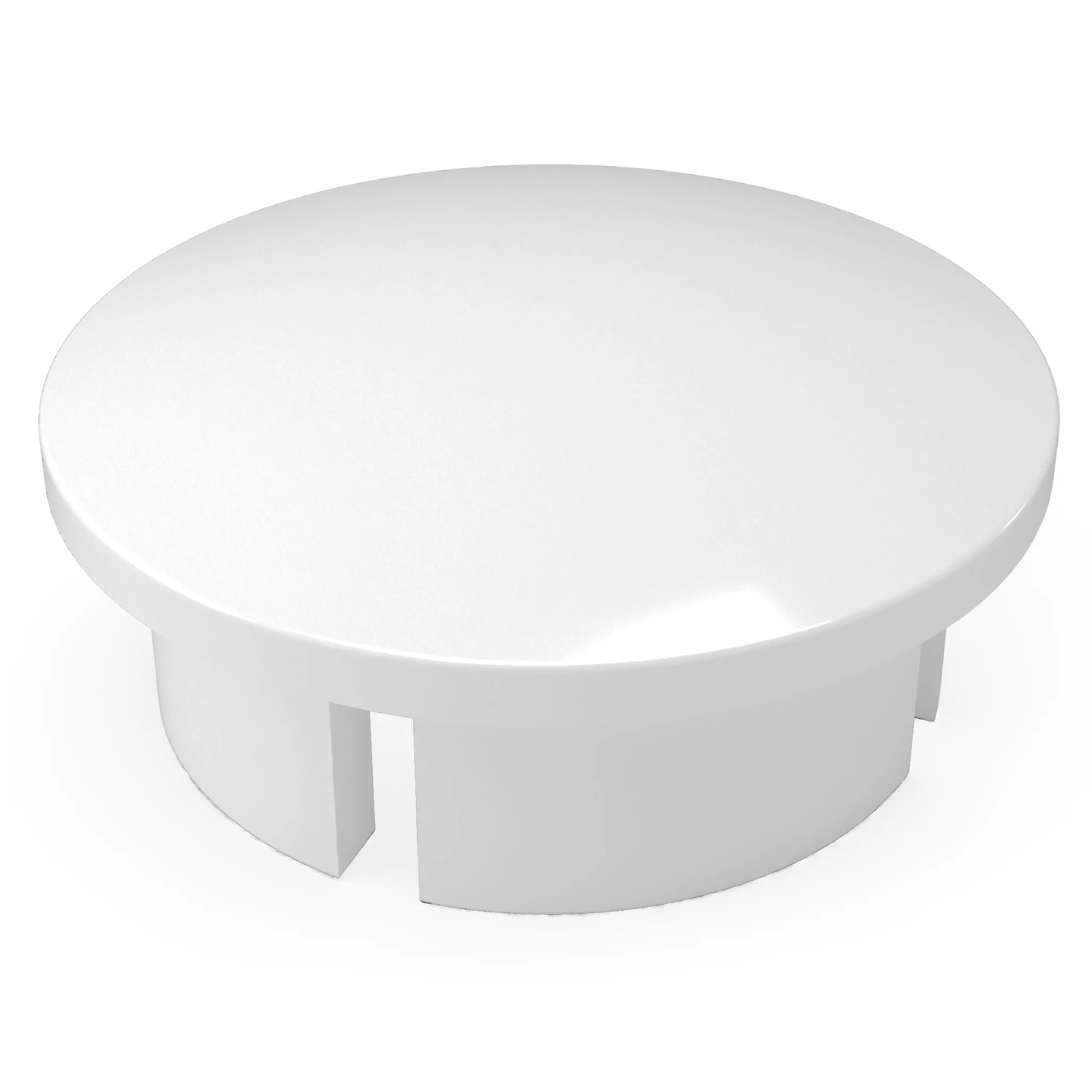 FORMUFIT F034IDC-WH-10 PVC Internal Domed End Cap, Furniture Grade, 3/4