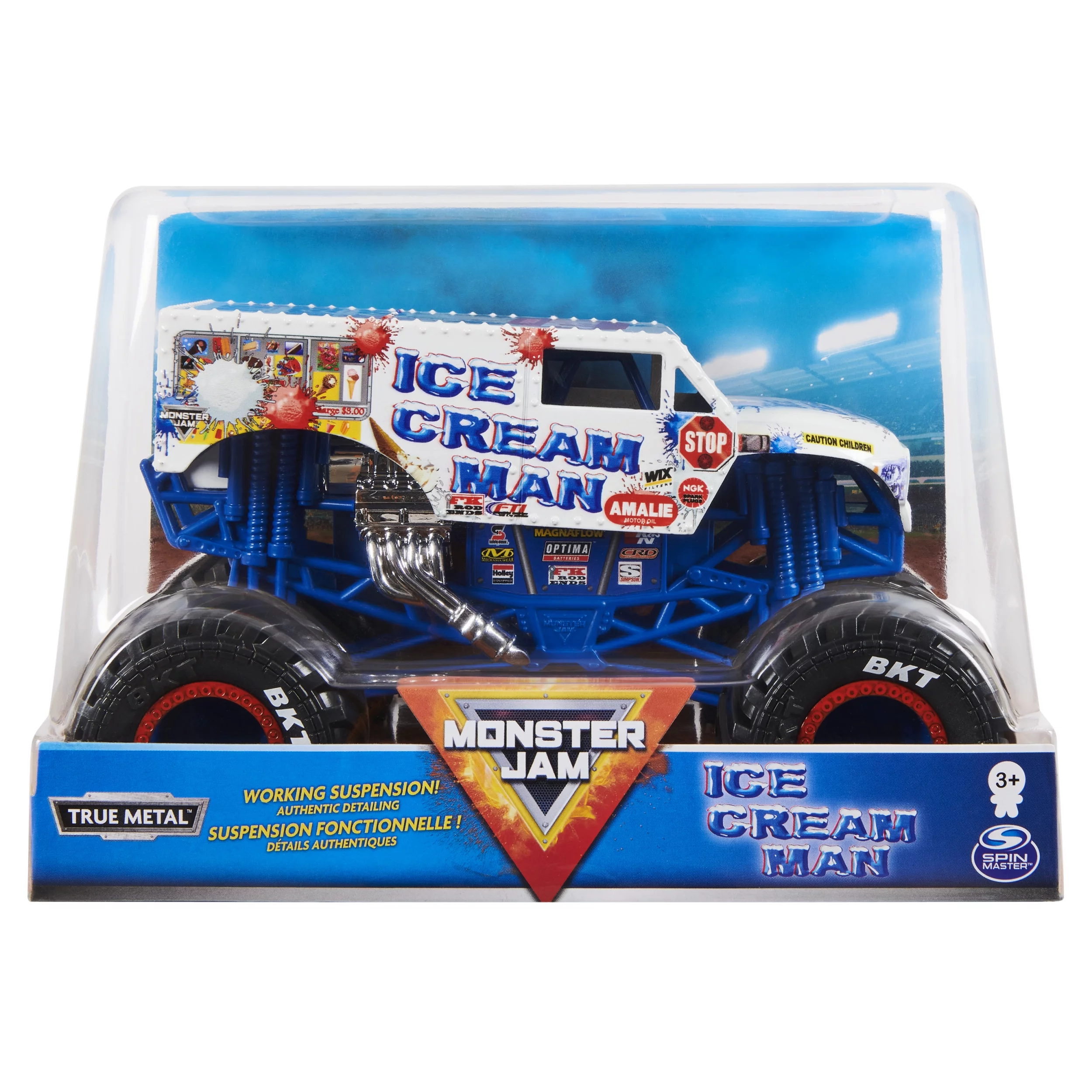 Monster Jam, Official Ice Cream Man Monster Truck, Die-Cast Vehicle, 1:24 Scale