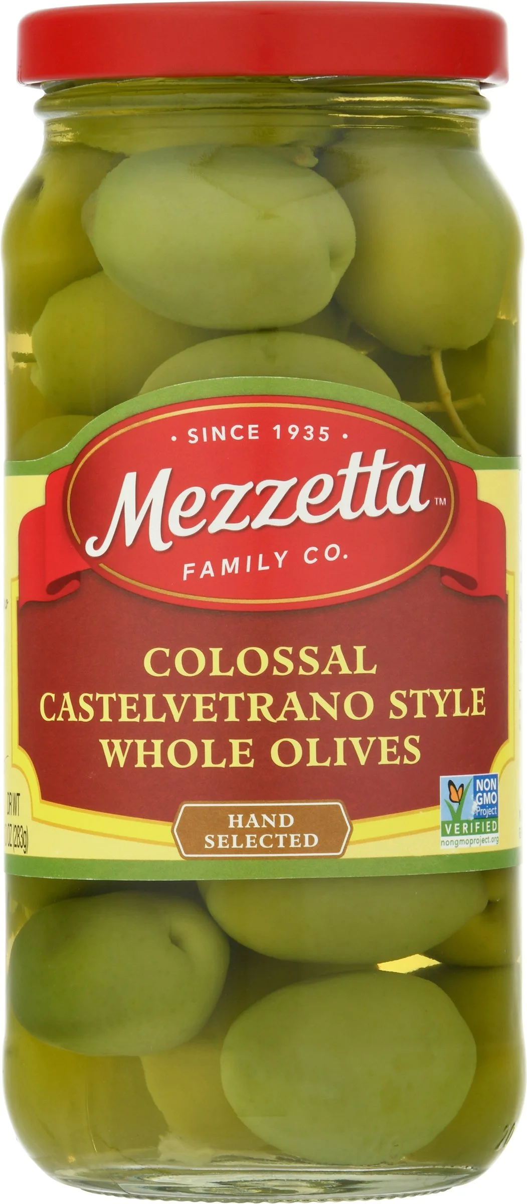 Mezzetta 374069 10 oz Castelvetrano Whole Olives, Pack of 6