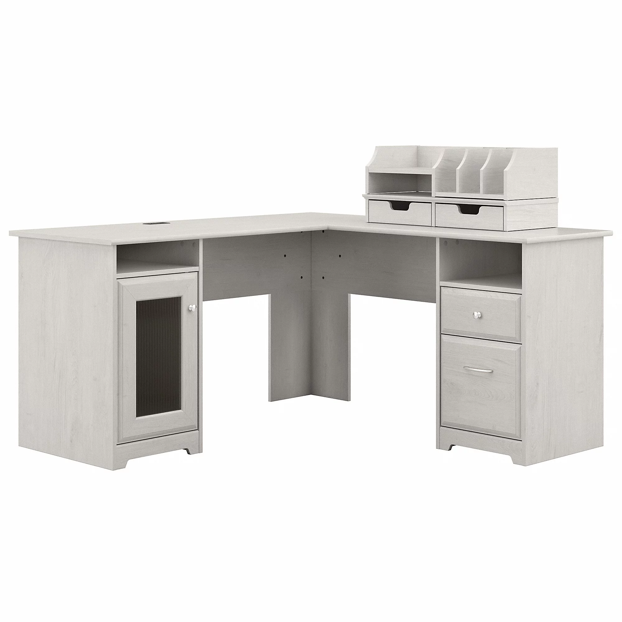 Bush Furniture Cabot 60W L Shaped Computer Desk with Desktop Organizers