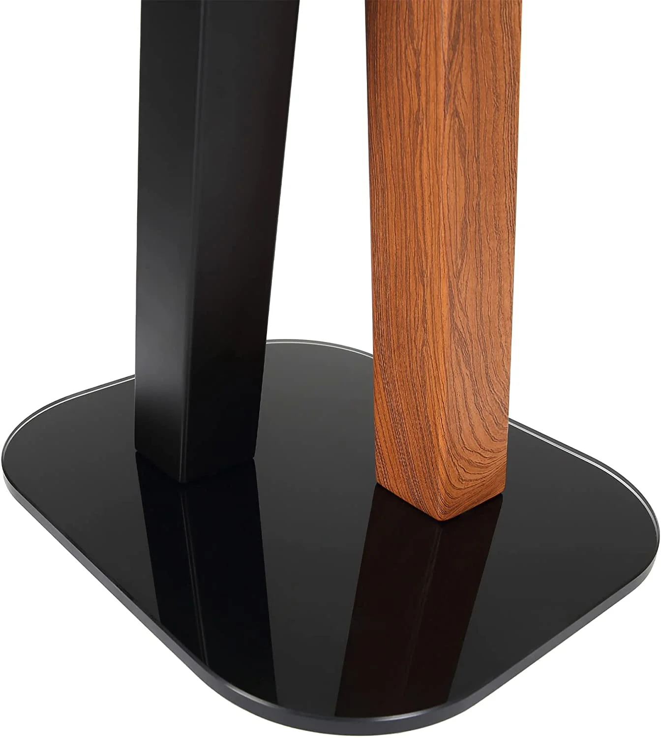 YILAN One Pair Fixed Height Universal Speaker Floor Stands - 600 Series - Cedar Black