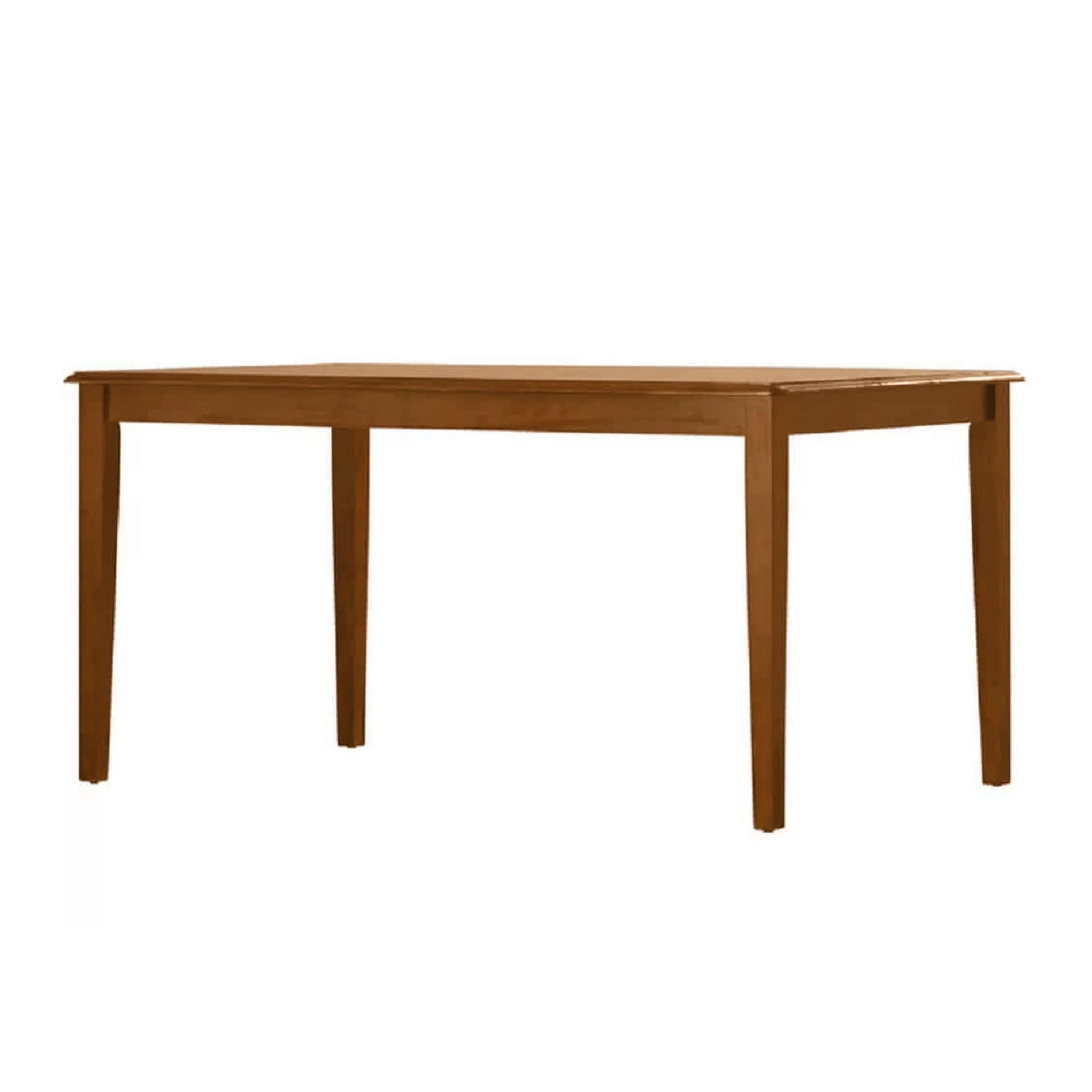 Nova 60 Inch Rectangular Dining Table Tapered Legs Rich Walnut Brown - Saltoro Sherpi