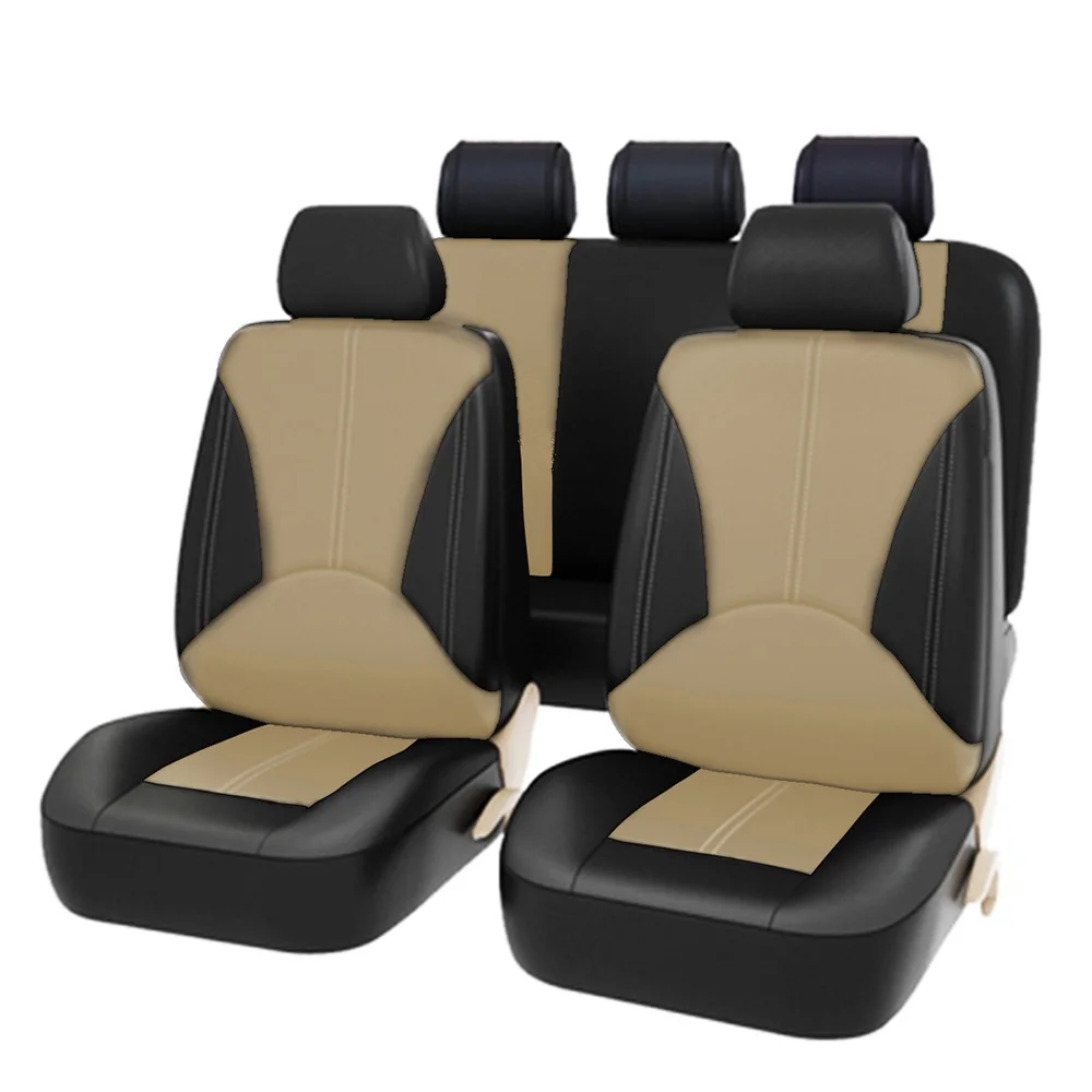 Car seat cover,Pieces Breathable Leather Seat Universal Breathable Leather Car Suv Vehicle Covers Universal Breathable Seat Set Interior Car Seat Leather Seat Set Interior Car Suv 4