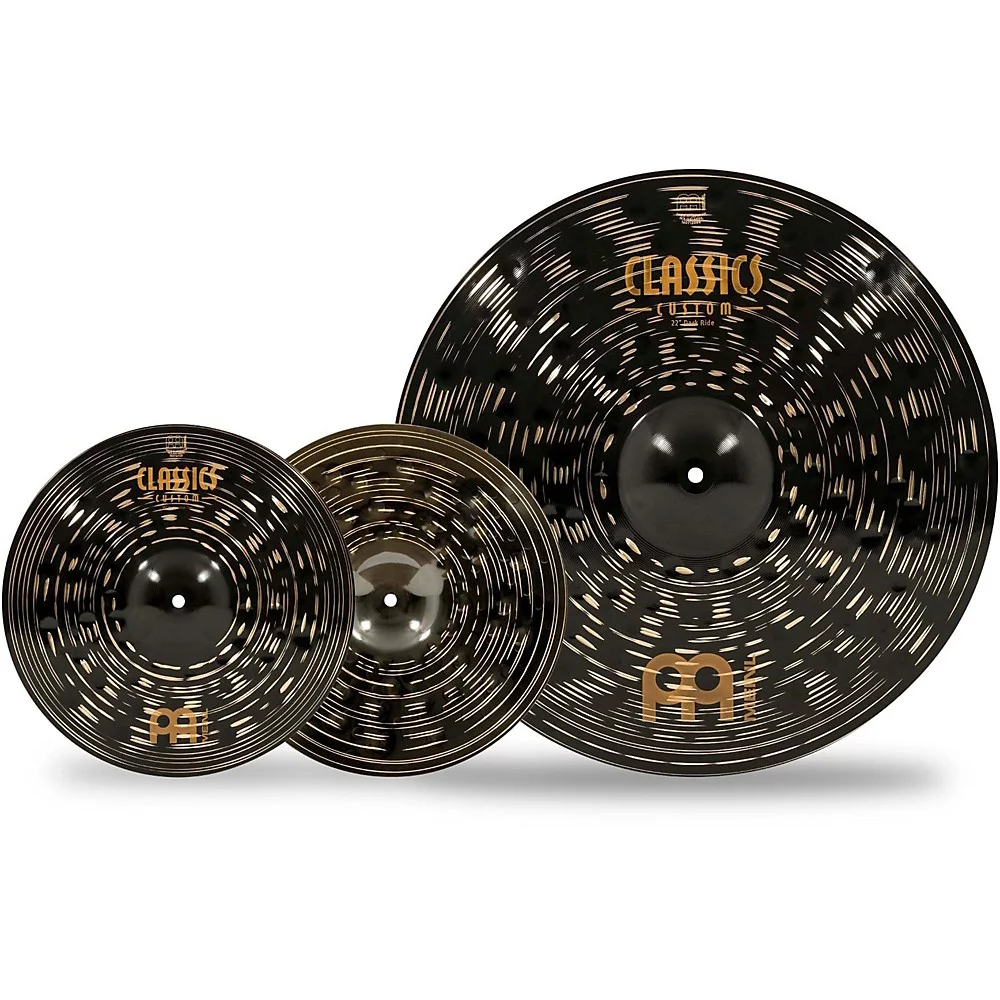 MEINL Classics Custom Dark Double Bonus Cymbal Set with Free Classics Custom Trash Crash and Ching Ring