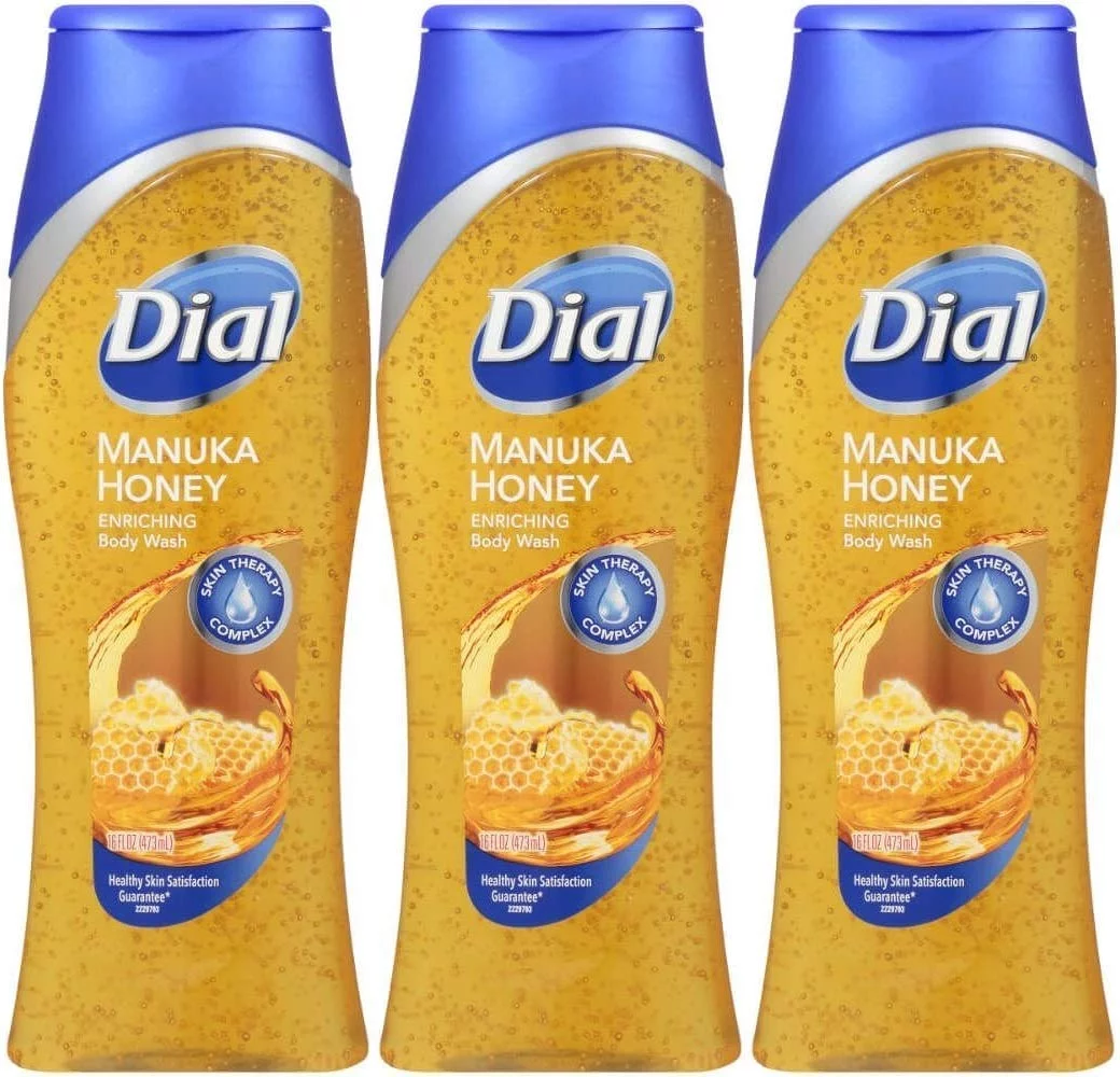 Dial Body Wash Manuka Honey 16 Ounce Enriching (473Ml) (Pack Of 3)