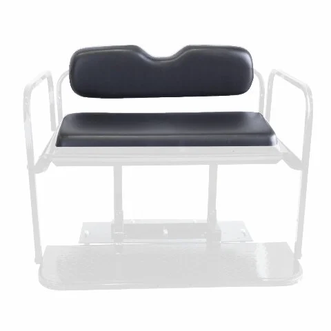Golf Cart GTW Rear Flip Seat Replacement Cushion Set (fits Club Car EZGO Yamaha) - Black