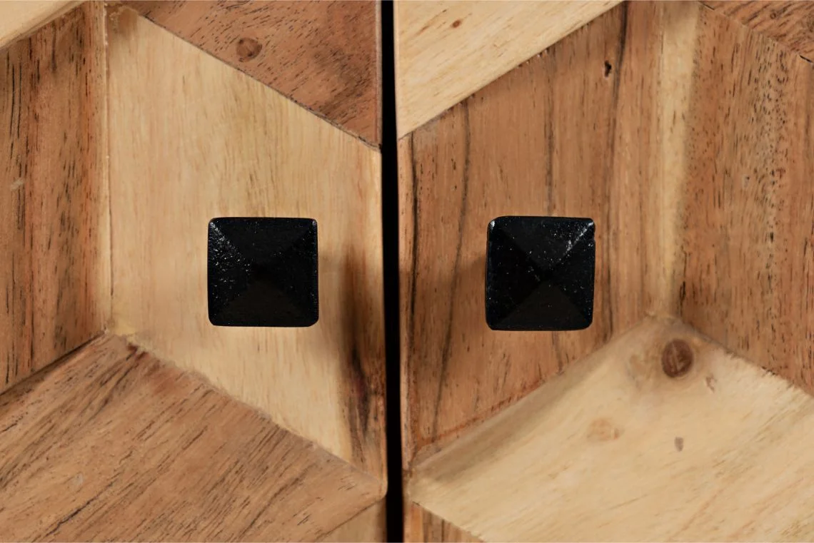 Jofran Geometrix Modern Abstract Cube Style Accent Cabinet