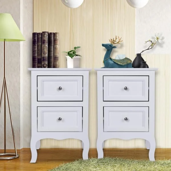 HOOMHIBIU MDF Wood Simple 4-Drawer Dresser White