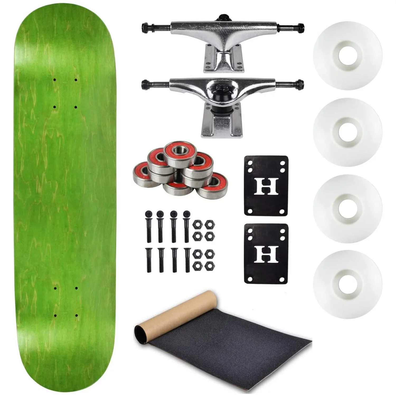 Moose Complete Skateboard Stain Green 8.0