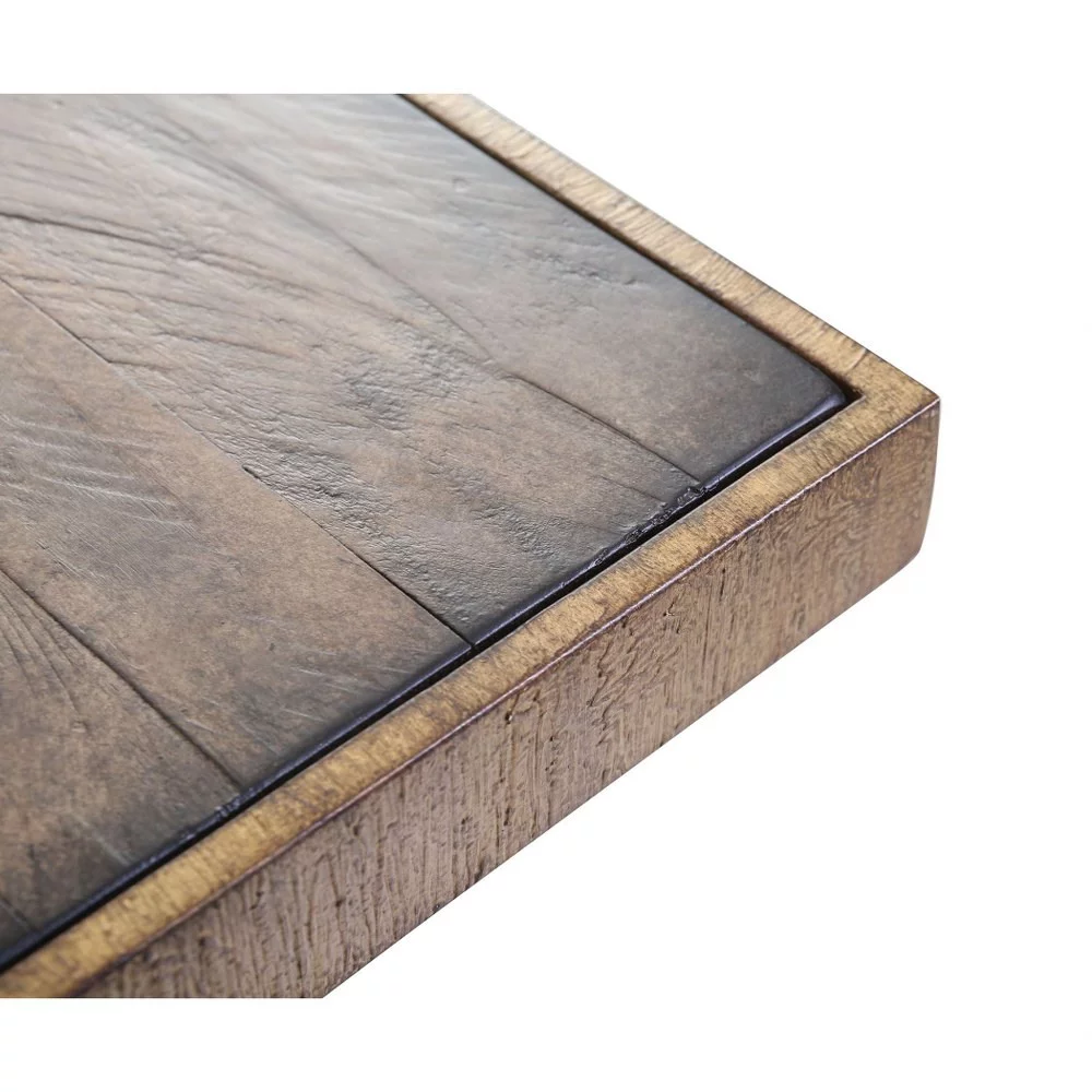 Modern Farmhouse Trestle-Style Console Table in Bright Aged Gold Finish with Solid Pine Cross Legs 62 inches W and 32 inches H Bailey Street Home