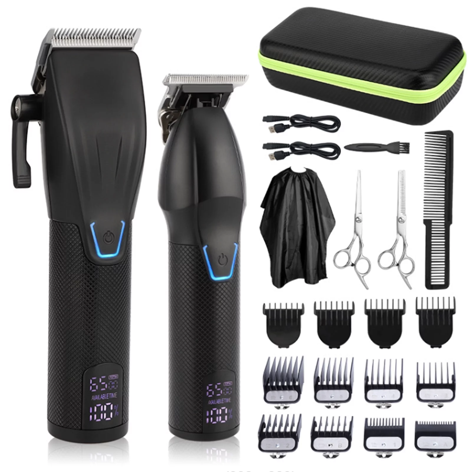 Radirus Professional Hair Clippers, Electric Set with Adjustable Speed, Strong Motor, and Low Noise - Ideal for Barbershops and Salons
