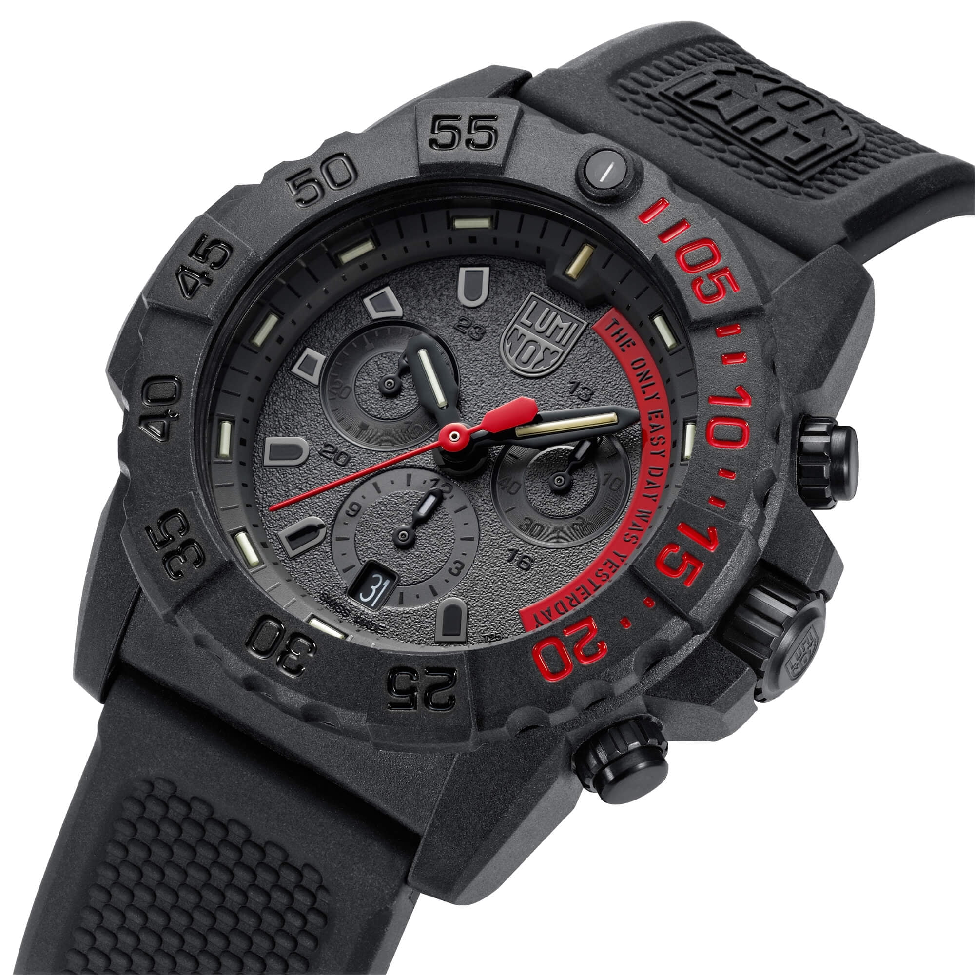Luminox 3581.EY Men's Navy Seal Chronograph Black Strap Watch