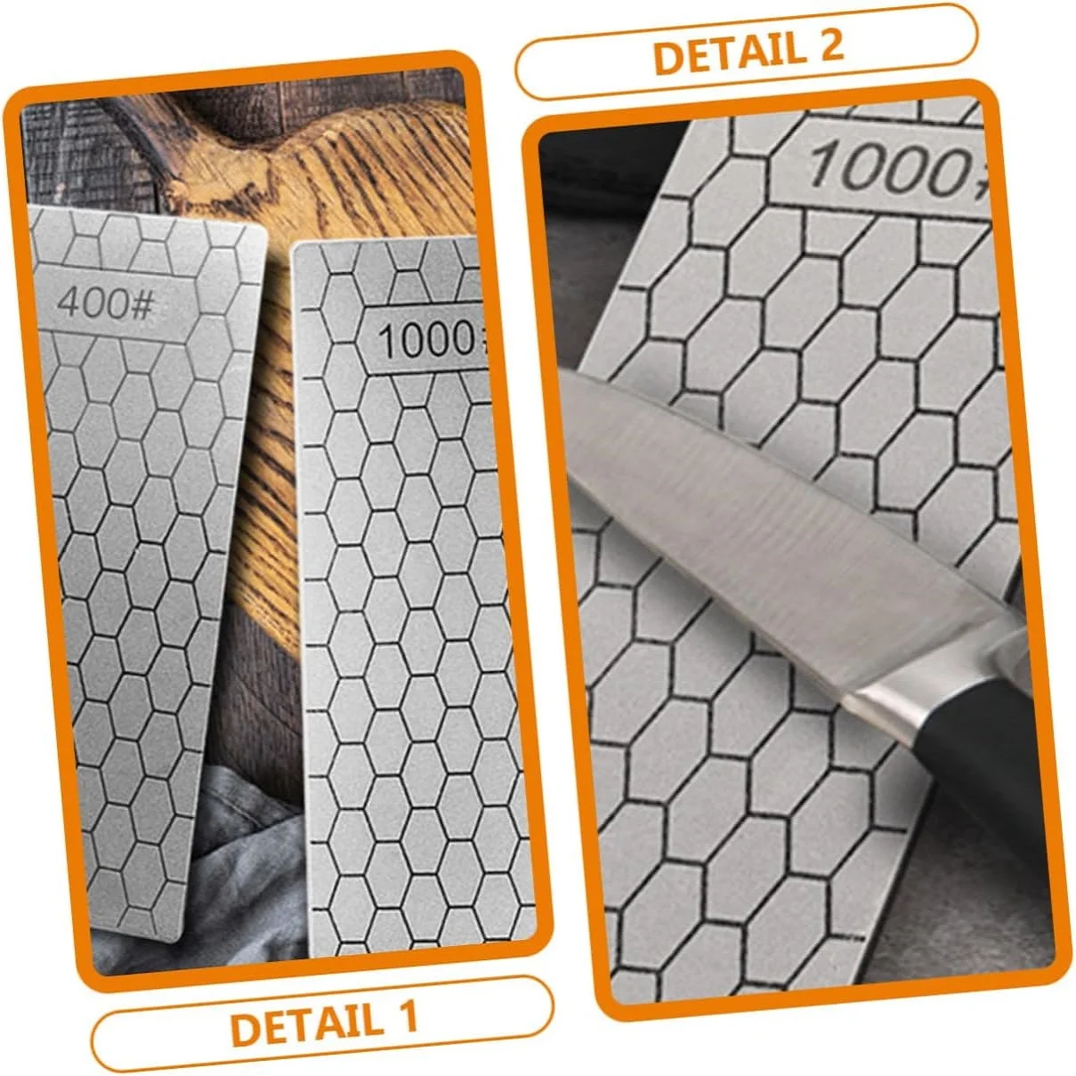 Double-Sided Diamond Sharpening Bench Stone, Grind Kitchen Knife Sharpener, Grit Sharpening Stone, Grit Knife and Tool Sharpener