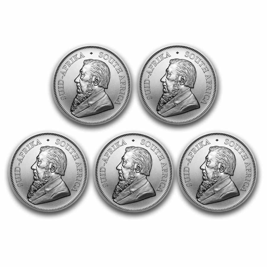 2024 South Africa 1 oz Silver Krugerrand BU (Lot of 5) - Walmart