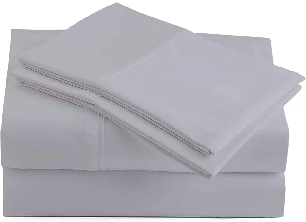Hotel Brand 1000 Thread Count 6-Piece Extra Deep Pocket Super Soft Sheet Set Fit Upto 24 Inches Deep Pocket Solid, 100% Egyptian Cotton @ 'hotellinen' (Twin XL, Silver Grey)
