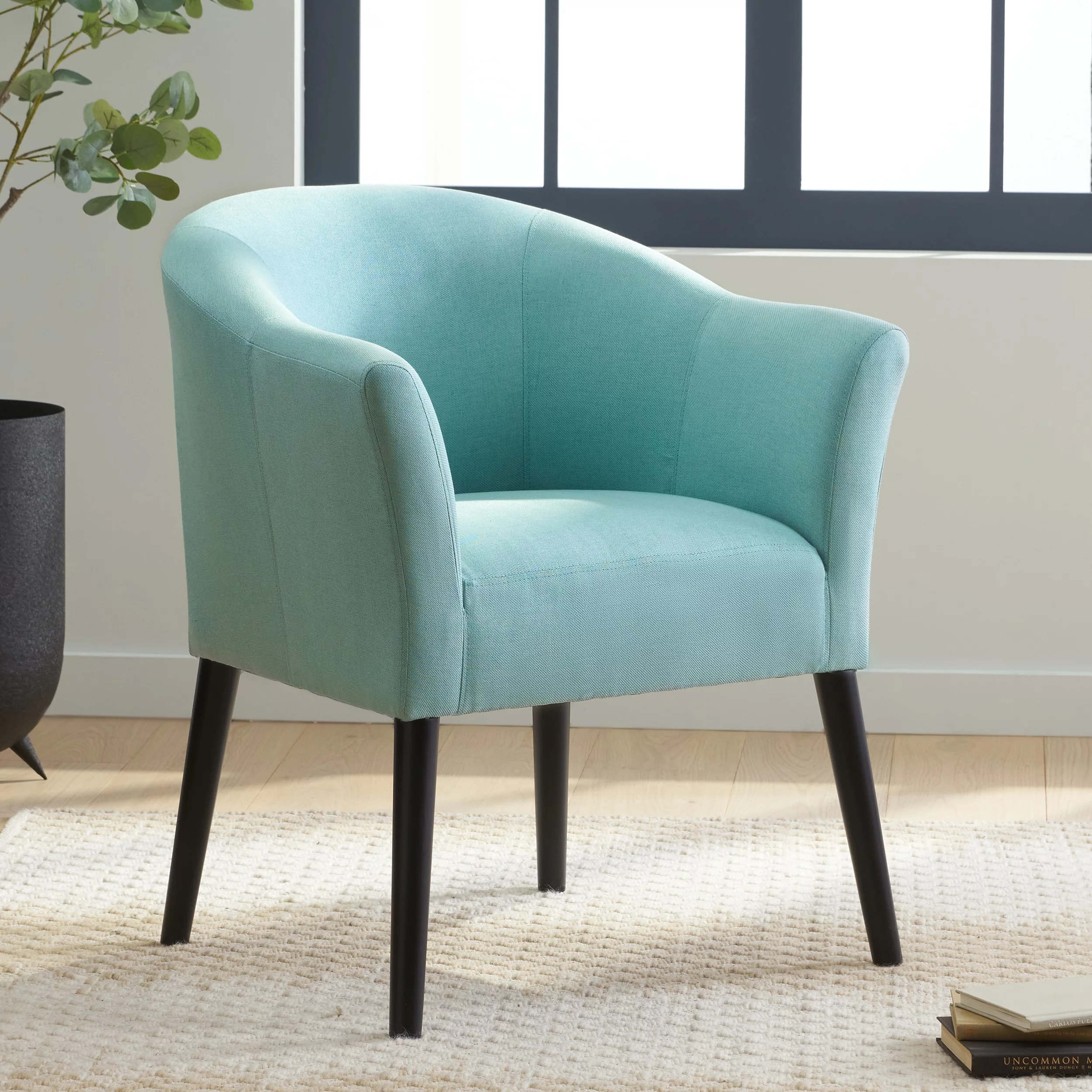 GDF Studio Hassette Club Chair, Light Blue
