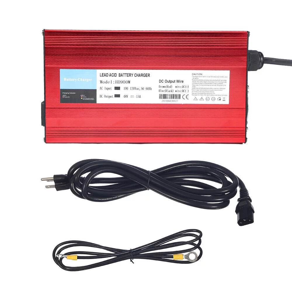 JLLOM High Quality 48V 15Amp Club Car Golf Cart Battery Charger - Fast Charging with 900W Power