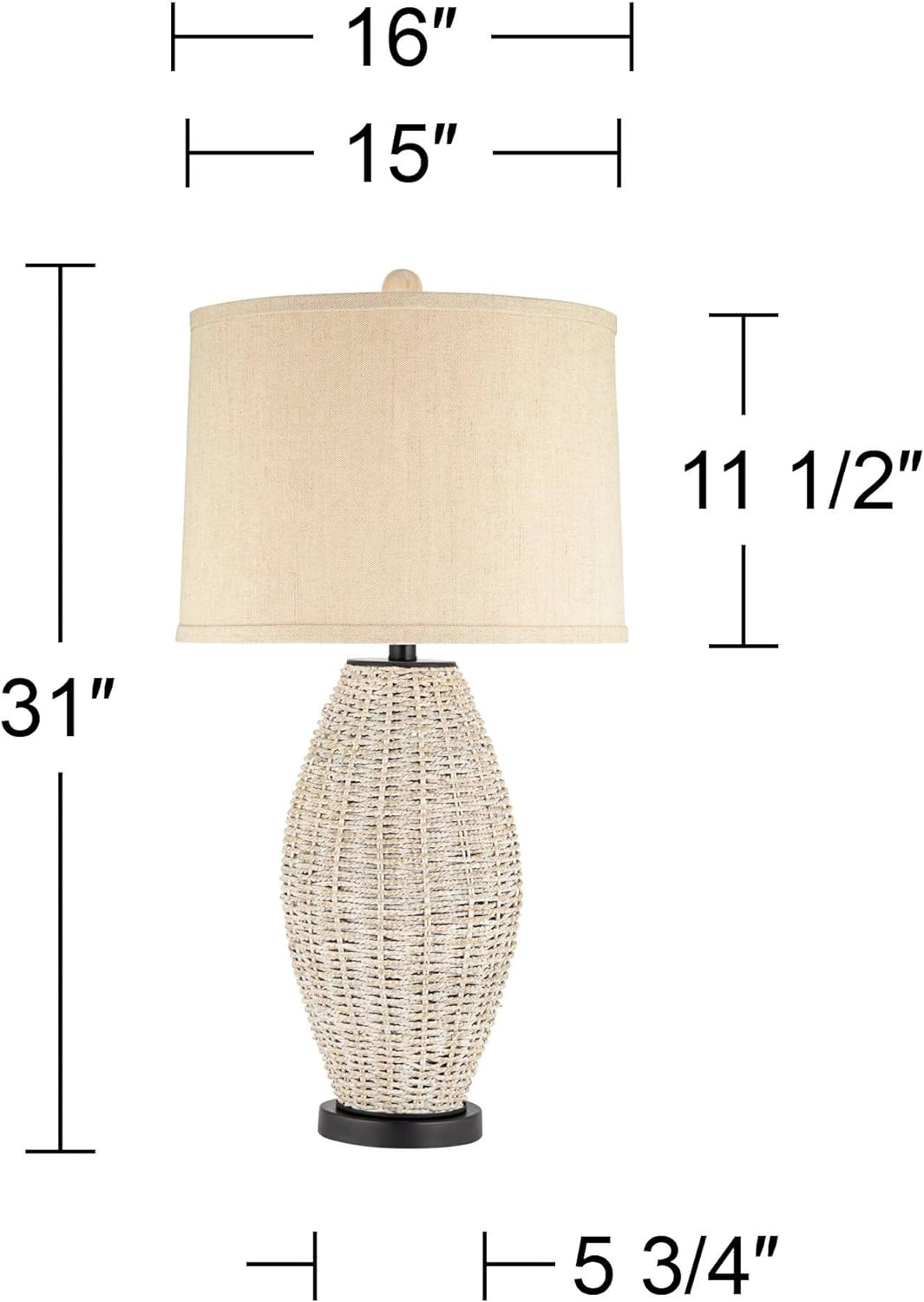 360 Lighting Marie Modern Coastal Table Lamp 31