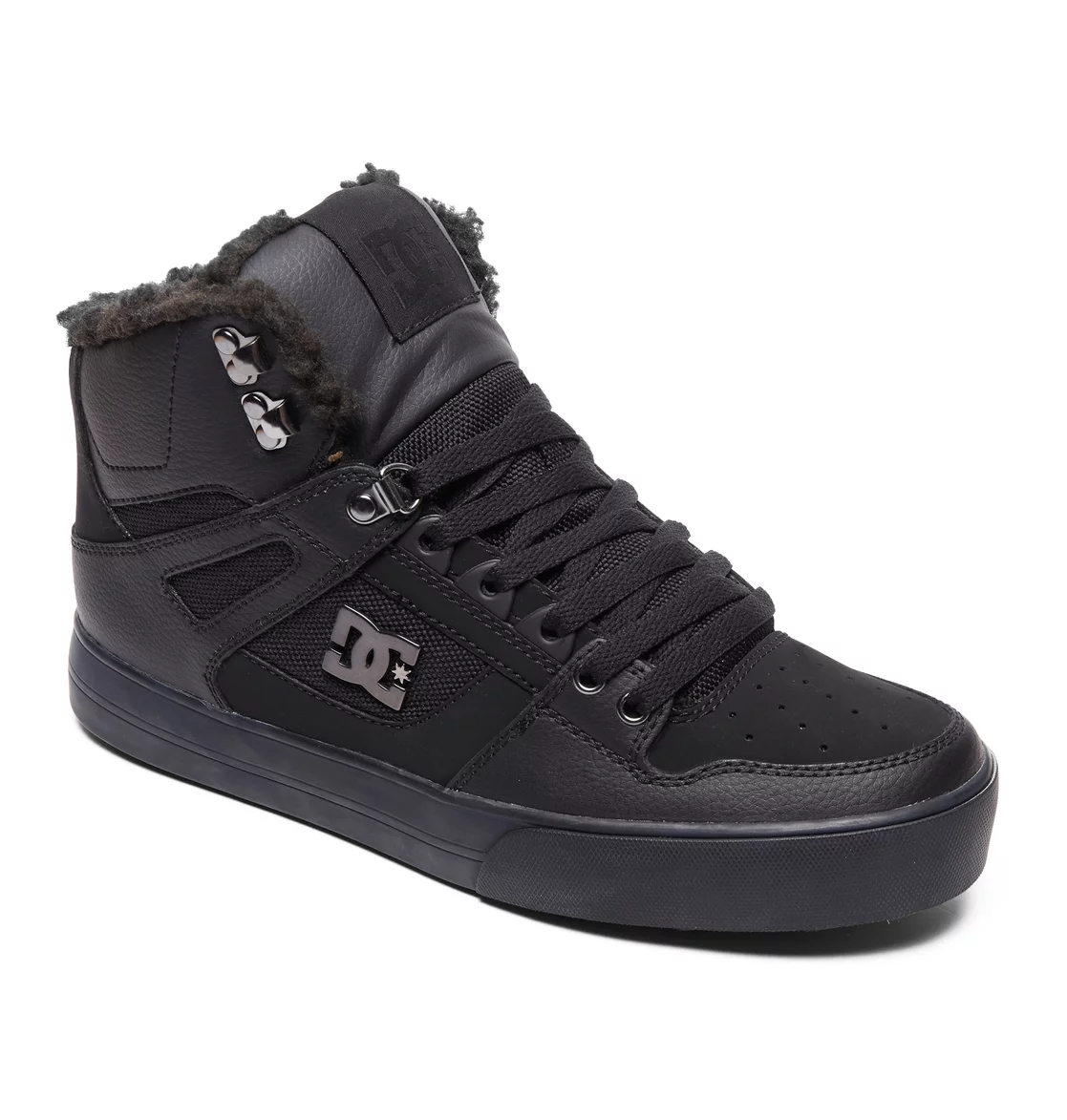 DC Men's Pure High-Top Winter Shoes - Black/Black/Black - 8