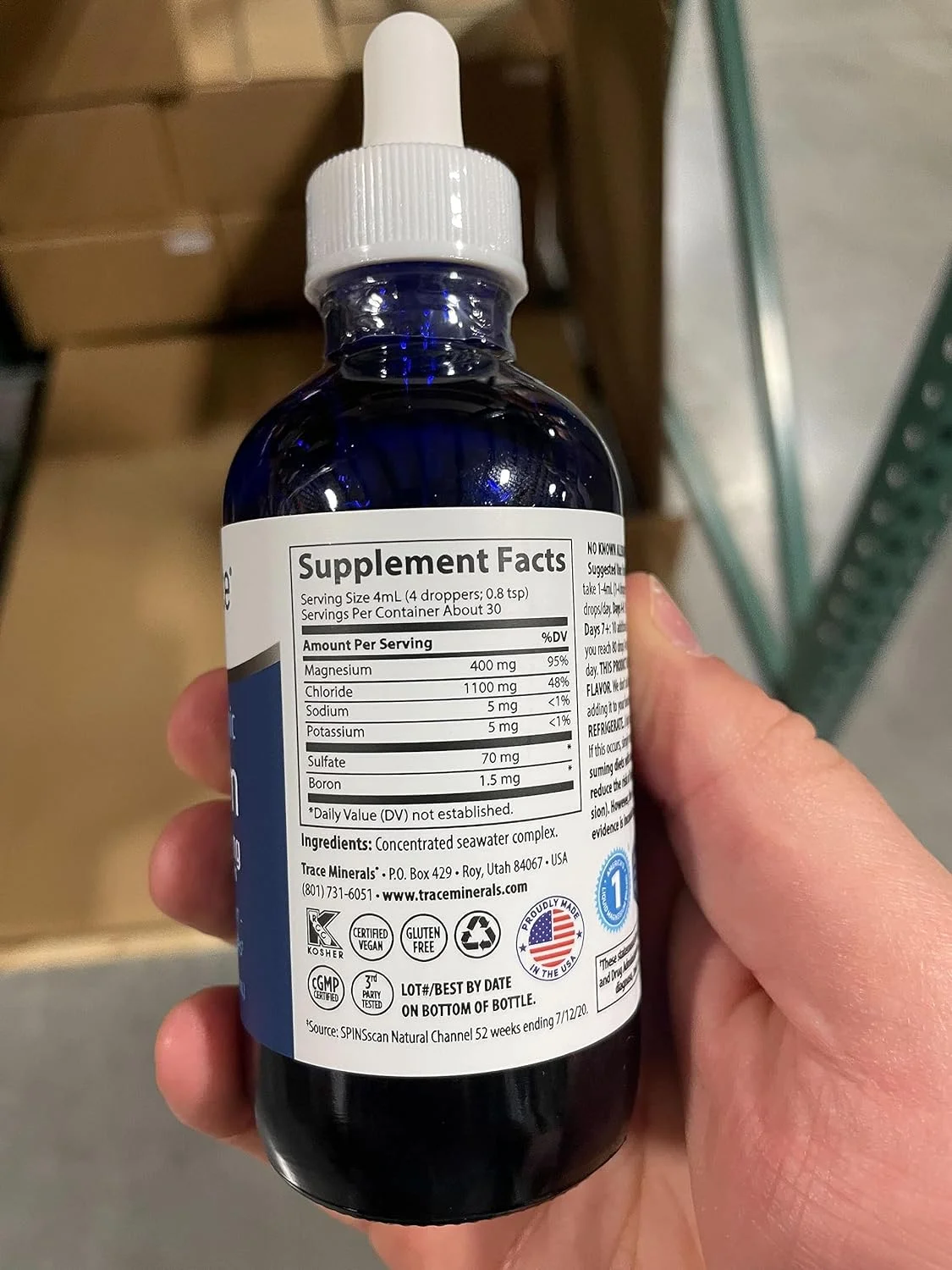Trace Minerals | Liquid Ionic Magnesium 400 mg | Helps Maintain Essential Body Functions | 4 fl oz (32 Servings)