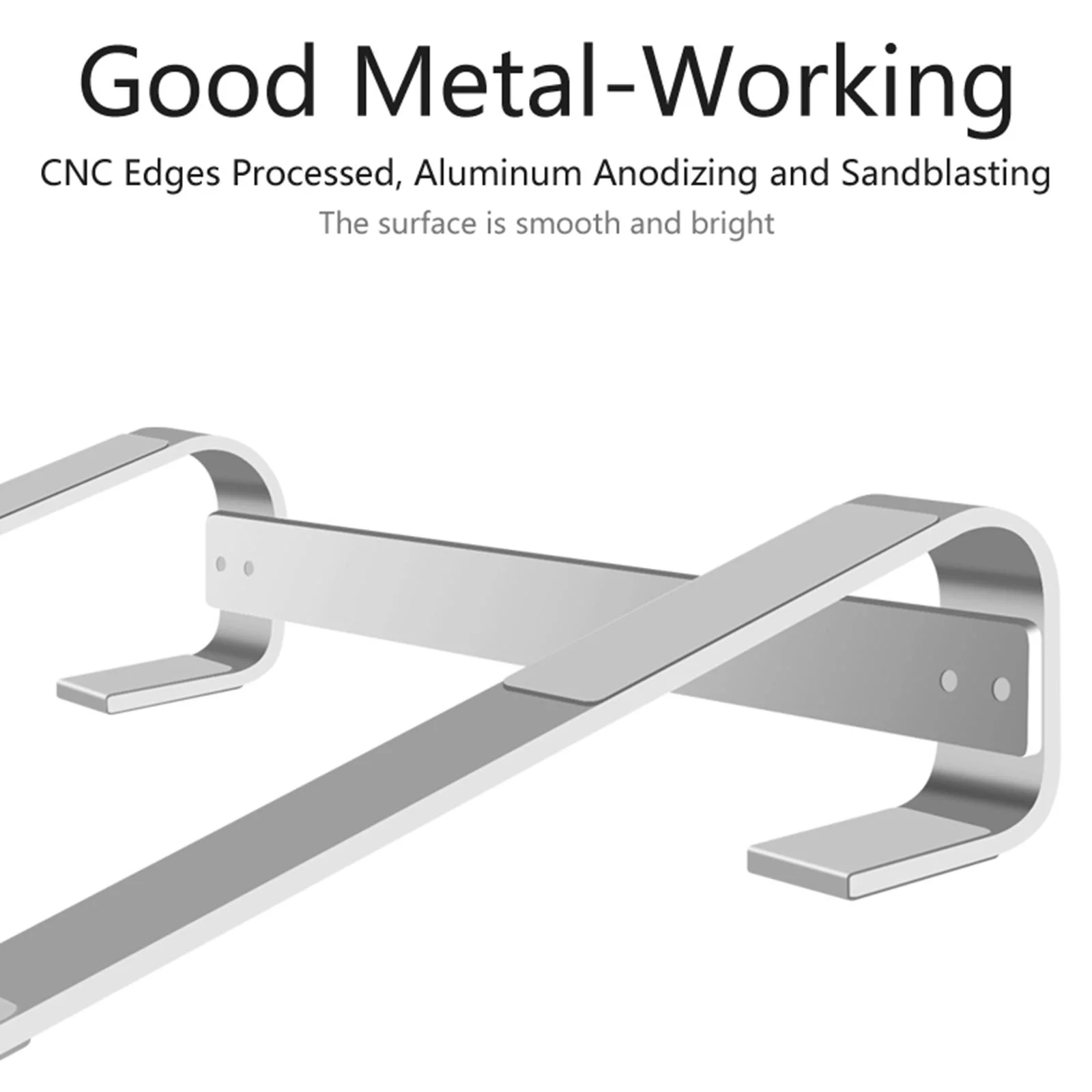 Stand Ergonomic Aluminum Computer Riser - Universal Computer Cooling -