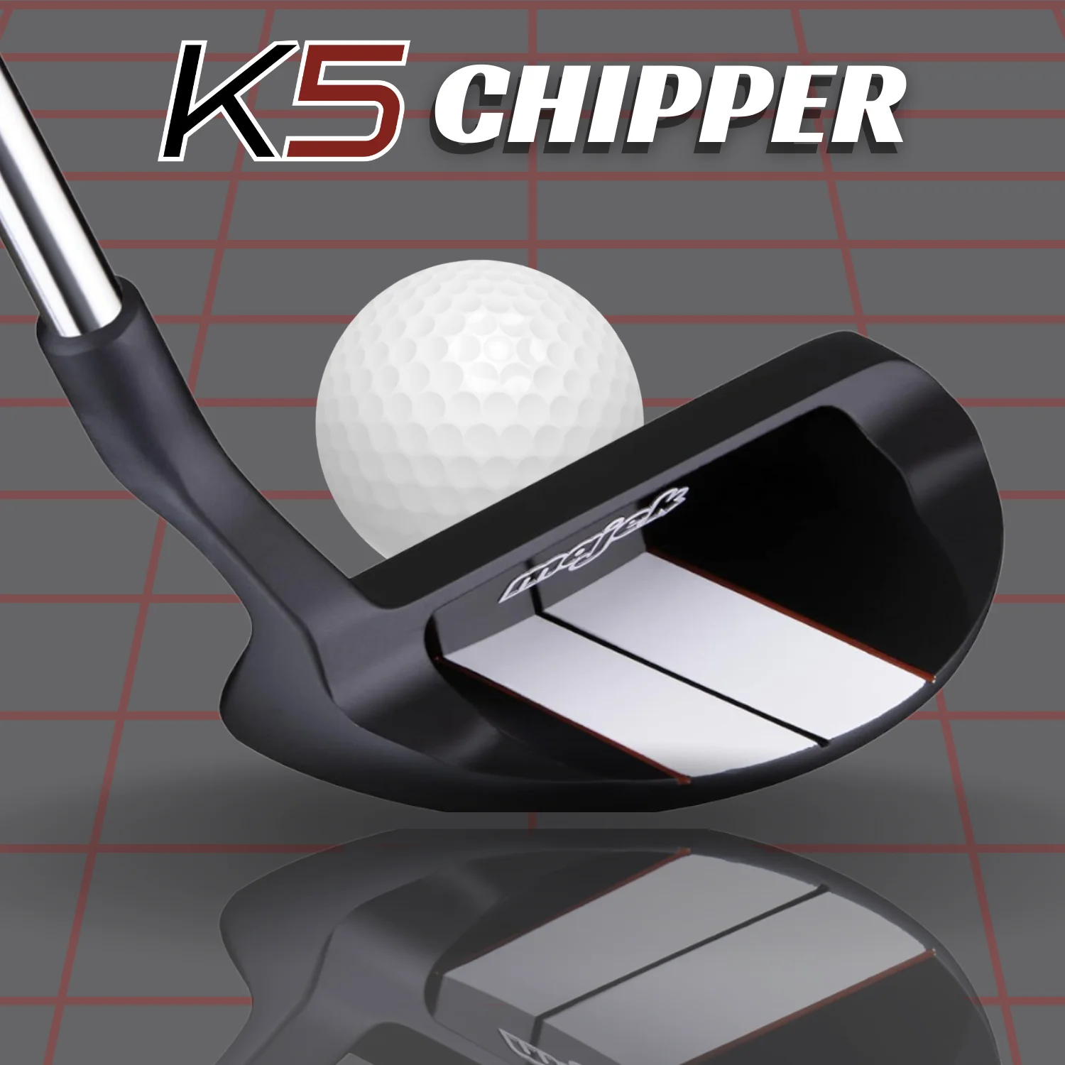 Majek K5 Chipper 37 Degree Black and Red Right Handed Ultra Tall Men's Golf Club