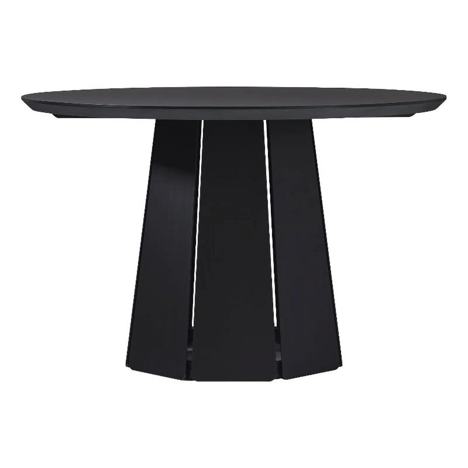Pemberly Row Modern Paneled Wood Pedestal Base Round Dining Table 48