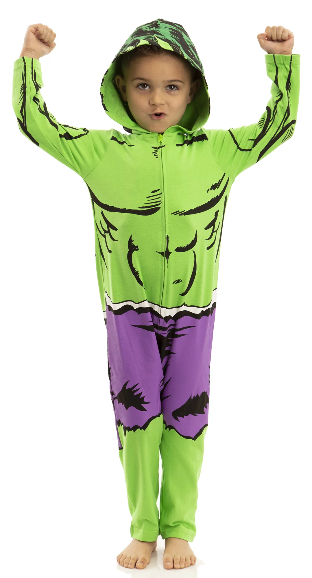 Marvel Avengers The Incredible Hulk Baby Boys Costume Coverall Hooded 6-9 Months