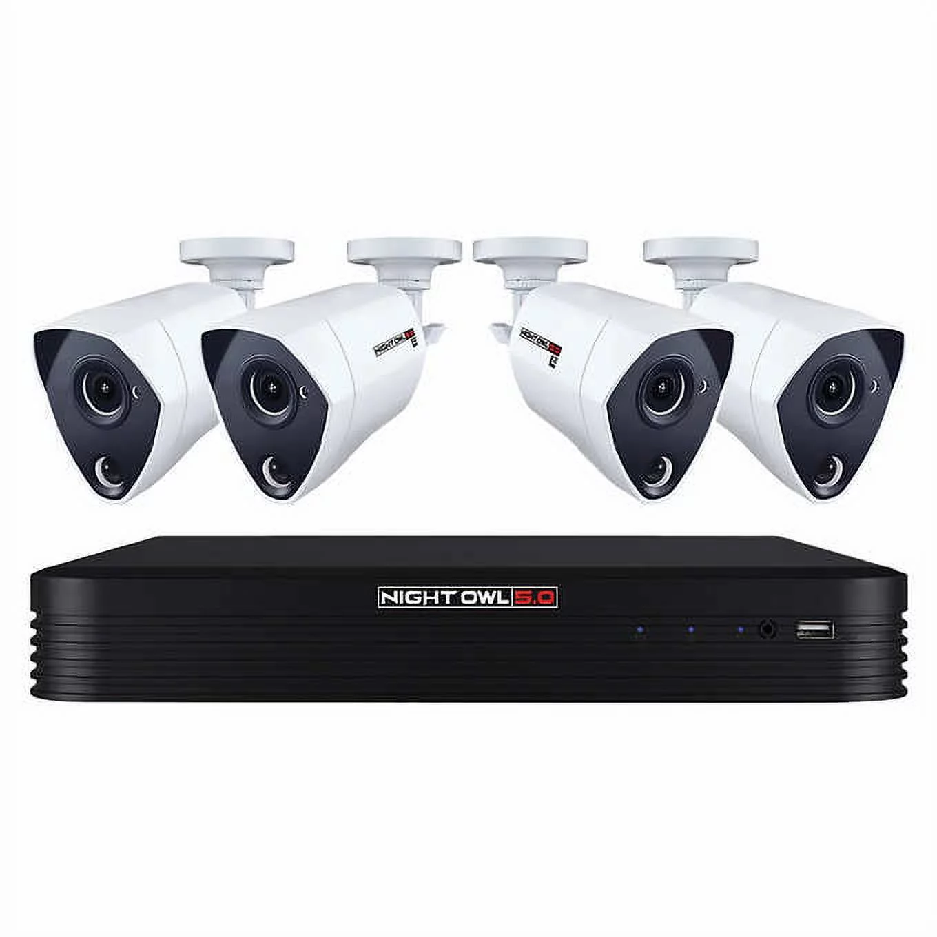 Night Owl 8 Channel DVR 4 Camera 5MP Security System C-841-PIR5MPN Surveillance 1TB