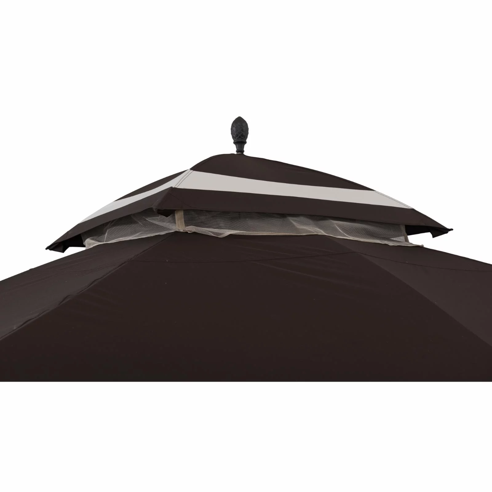 Sunjoy 2 Tone Striped 10.5 x 13 ft. 2 Tier Fabric Topped Steel Gazebo