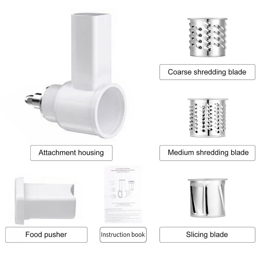 JahyShow 3-in-1 KitchenAid Stand Mixer Attachment - Fresh Prep Slicer/Shredder Kit