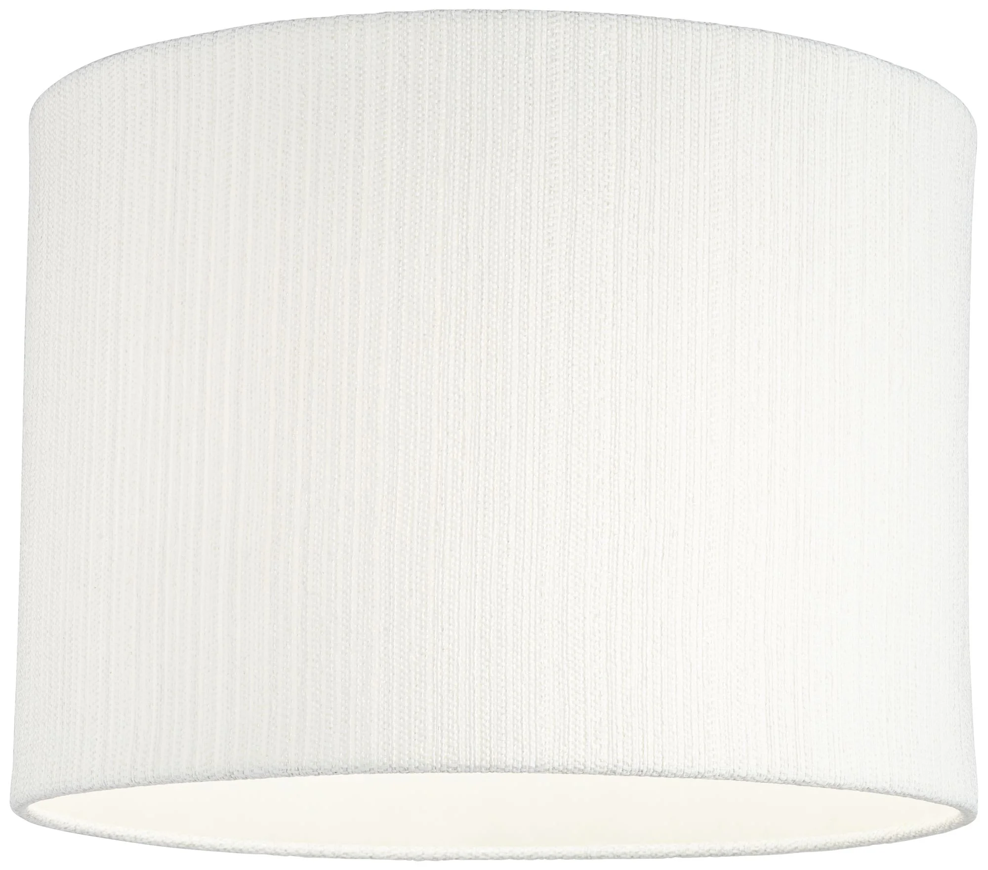 Springcrest White Plastic Weave Medium Drum Lamp Shade 15