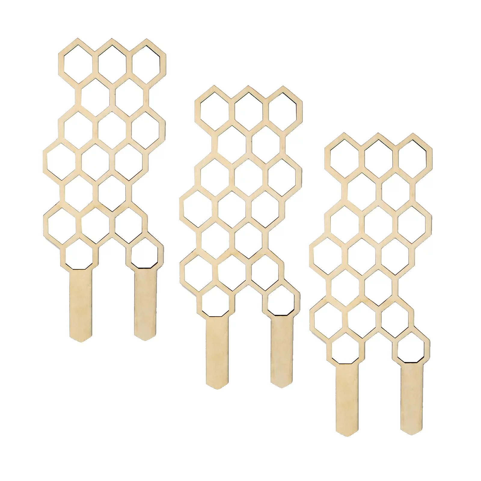 3Pcs Wooden Garden Trellis Plant Support Holder for Vegetables Potted Plants