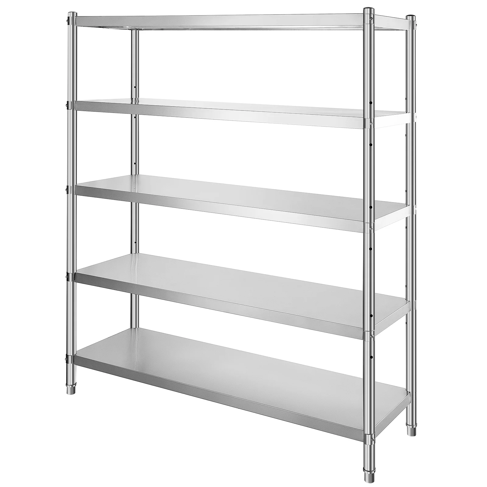 SKYSHALO 5-Tier Storage Shelving Unit, 70.9 x 17.7 x 59 inch Storage Shelf, Stainless Steel Garage Shelf, Heavy Duty Storage Shelving, 1650 Lbs Total Capacity with Adjustable Height