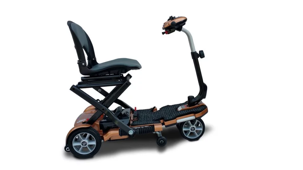 EV Rider Transport Plus Manual Folding Travel Mobility 4 Wheel  Scooter Copper