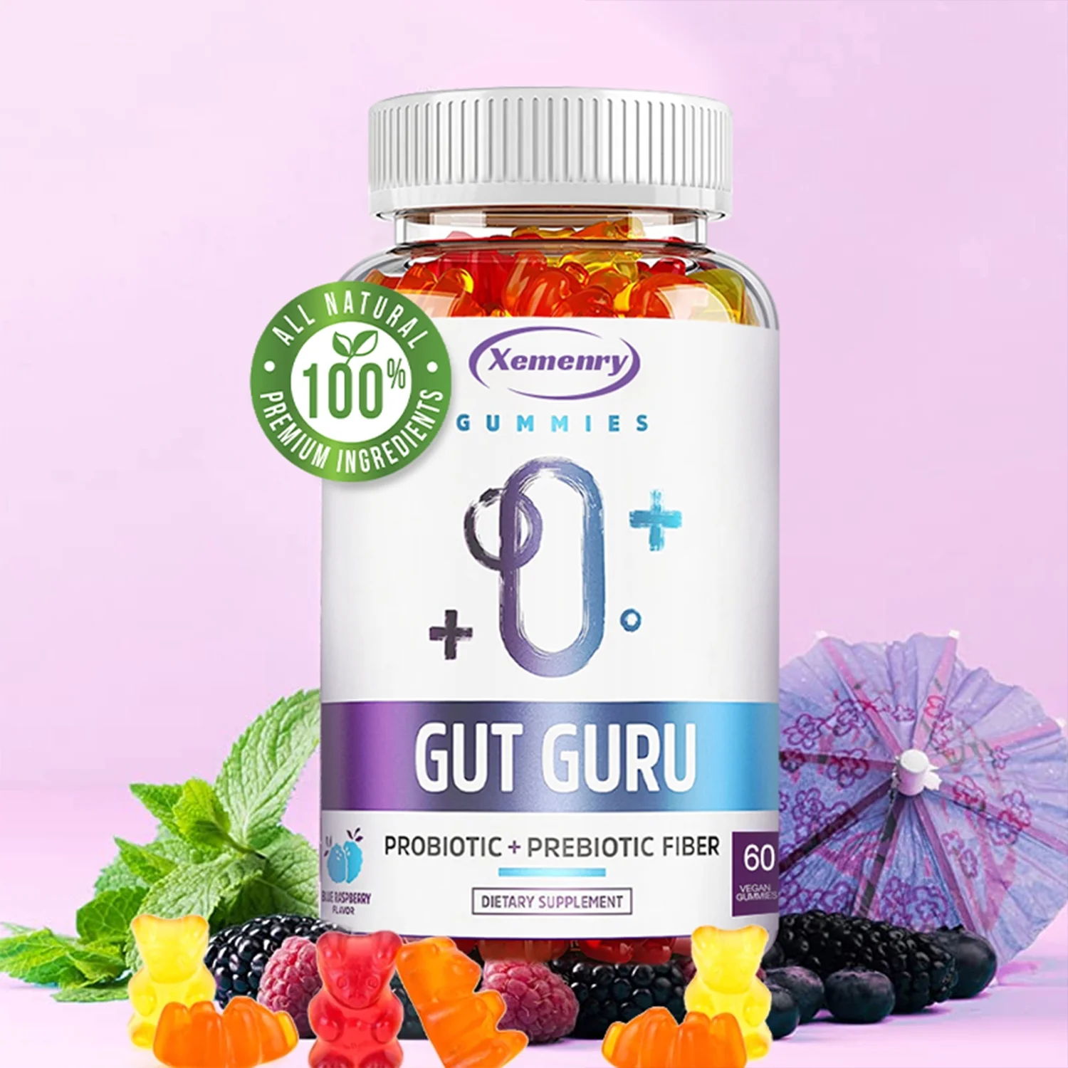 Gut Guru Gummies -Support Gut Health, Relieve Gas, Bloating&Constipate- with Probiotic(30/60/100pcs)