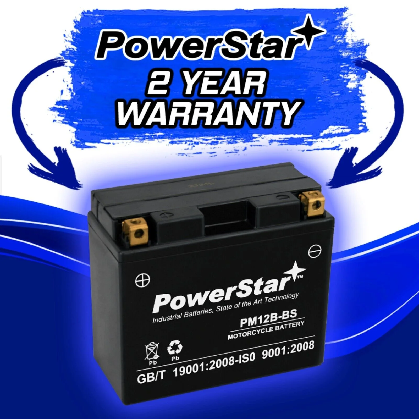 PowerStar® YT12-B4 Sealed Battery Ducati ST2 01-03 Monster 900 ST4 Monster S4 81