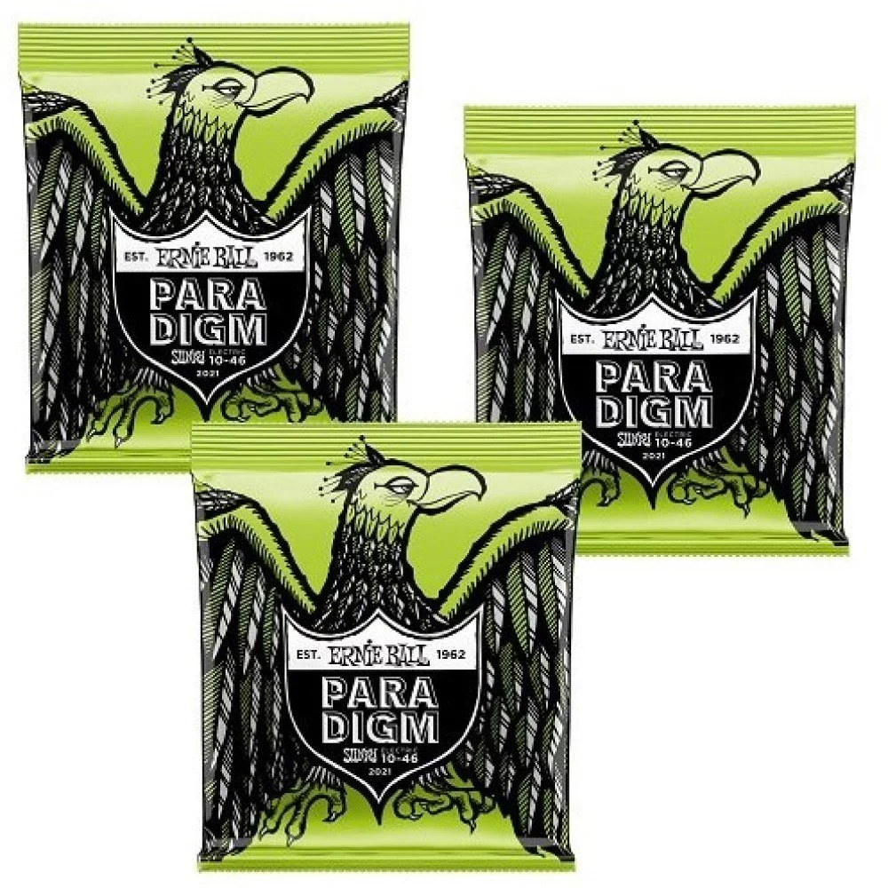 Ernie Ball Electric Guitar String Set 10-46 EB2021 Paradigm Slinky 3 Pack