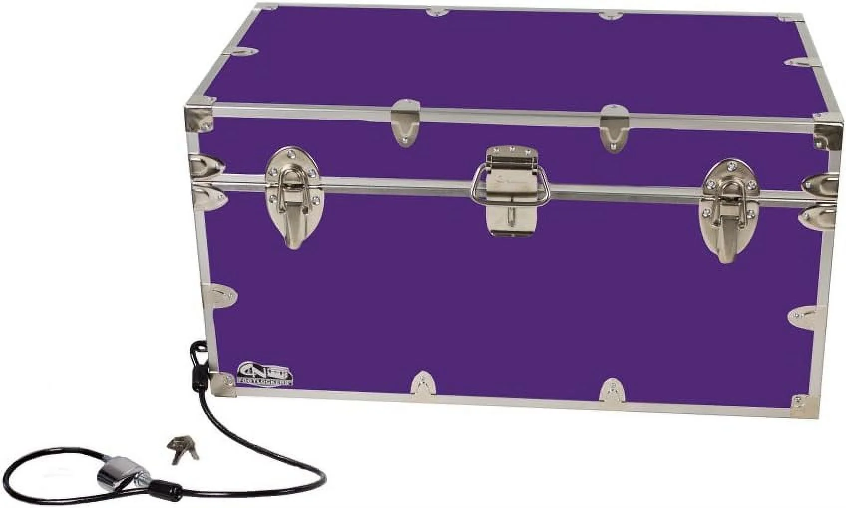 Large Udergrad Storage Truk W/Cable Lock  Made I The  STEEL Footlocker O  Durable Chest With Lid Stay  32 X 18 X 16.5 Iches