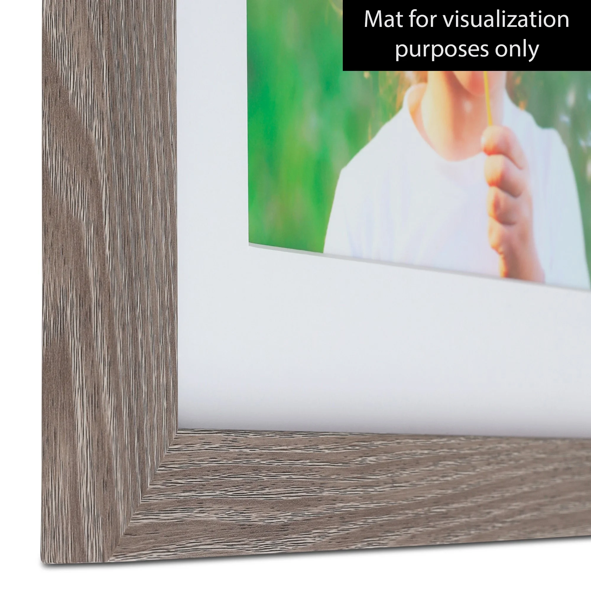 ArtToFrames 28x34 inch Gray Oak Picture Frame, Brown MDF Poster Frame (4300)