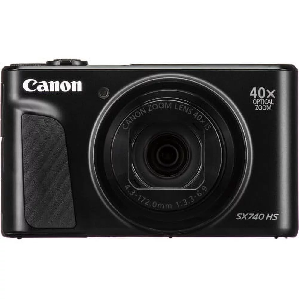 Canon PowerShot SX740 HS Digital Camera (Black) with 64 GB Memory Card
