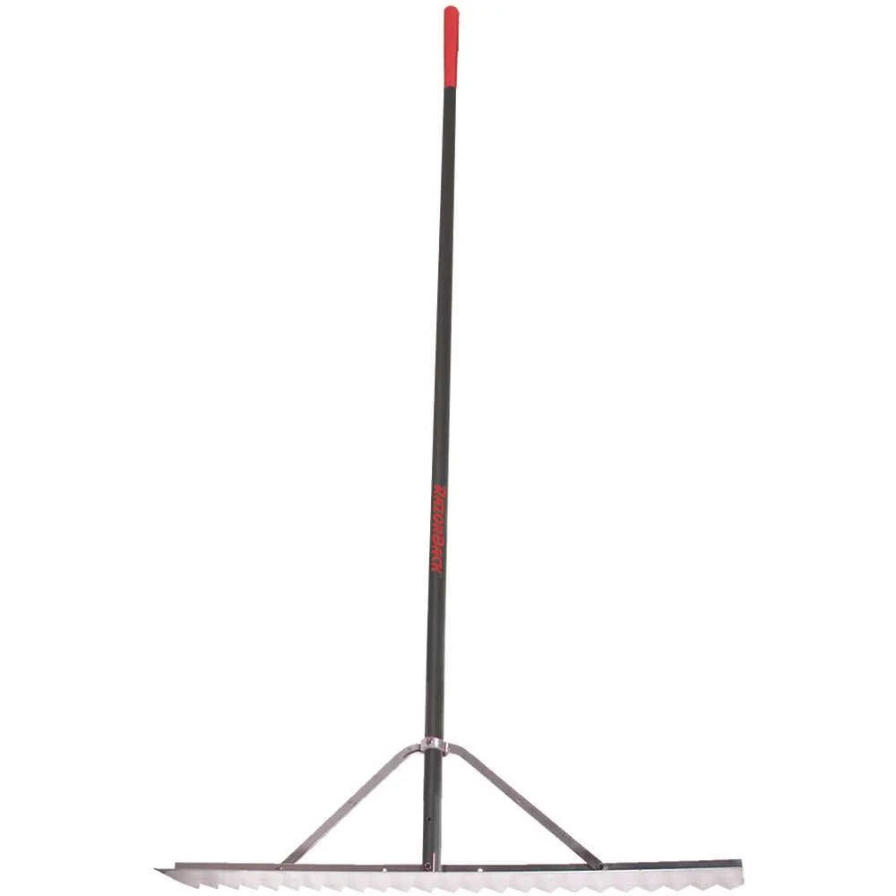 Razor-Back 63133 Asphalt Lute Rake, 82-1/4 in OAL, Aluminum Handle, Straight Handle