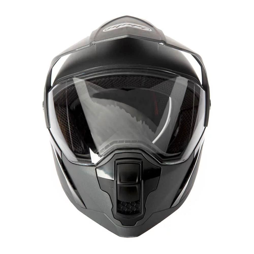 MMG Adult Motorcycle Dual Sport Off-Road Full-Face Helmet DOT - Matte Gray (Large) Model 23