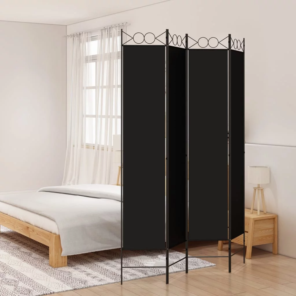 Anself 4-Panel Room Divider Black 63