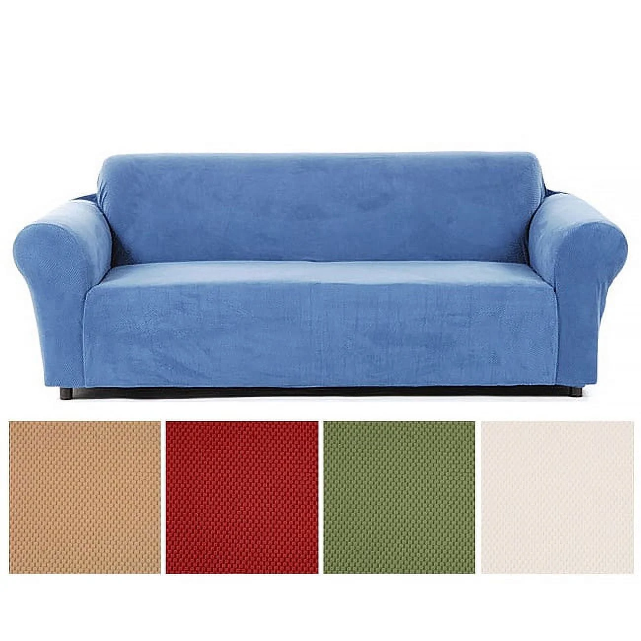 Classic Slipcovers  Snowball Stretch Loveseat Slipcover Cappuccino