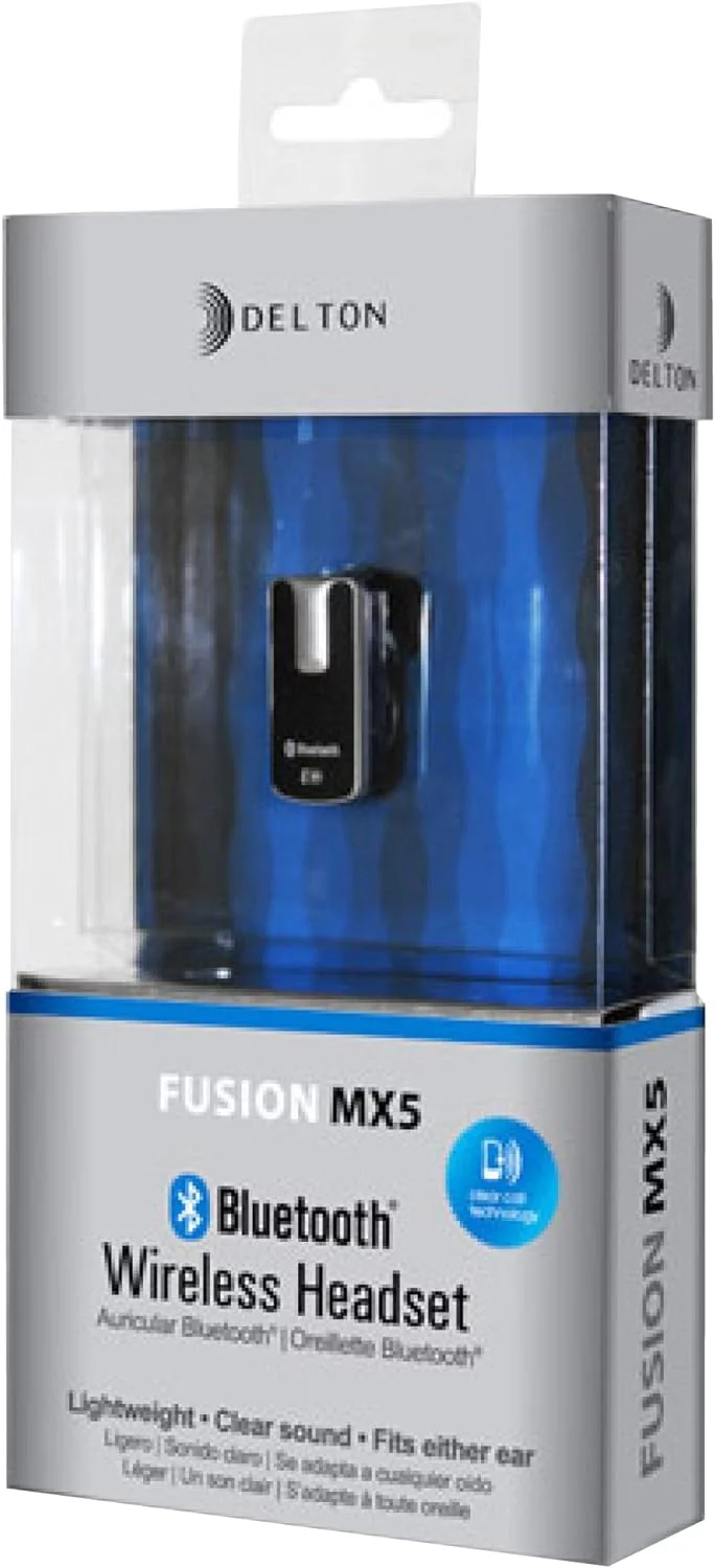 Delton Lightweight Bluetooth Wireless Headset - Black