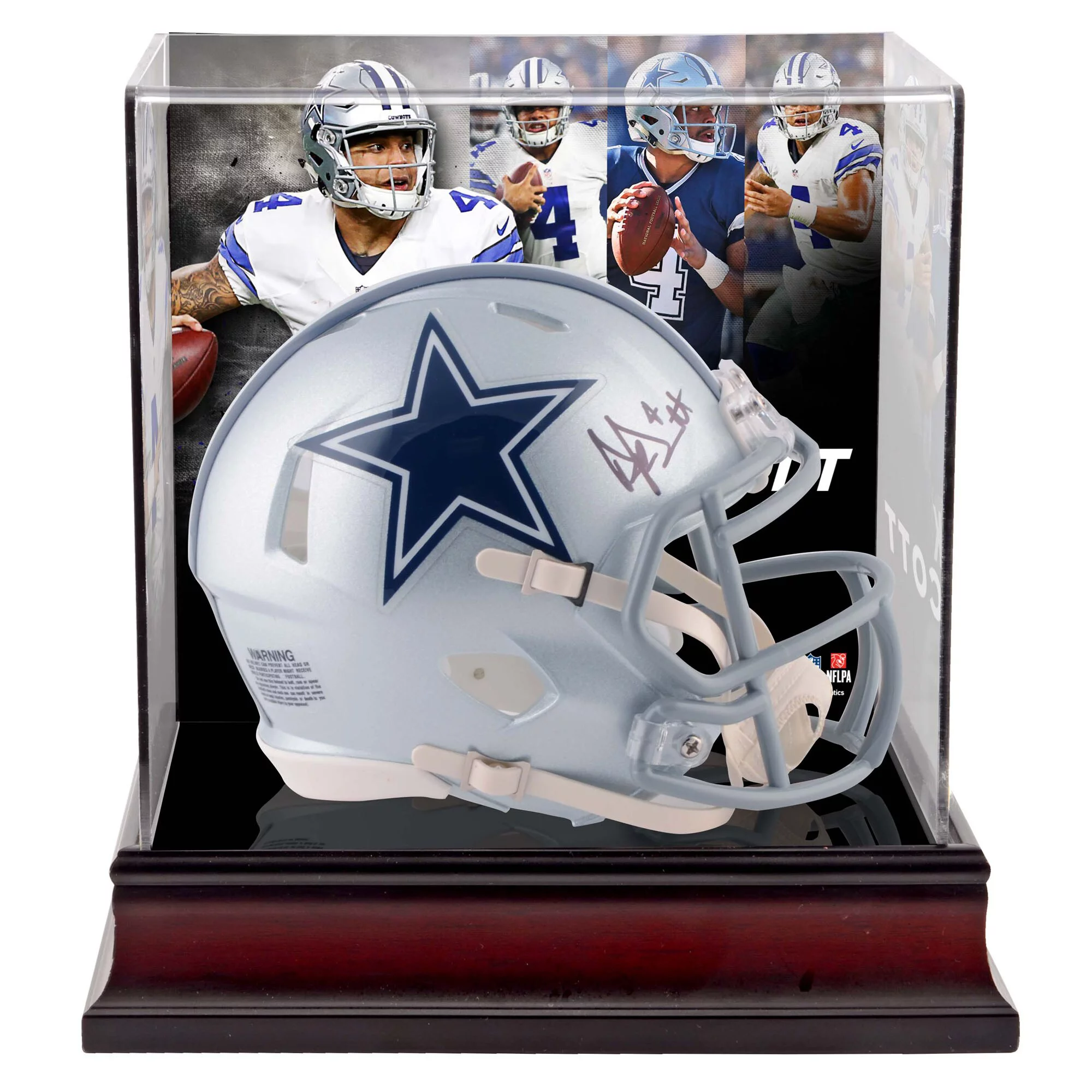 Dak Prescott Dallas Cowboys Autographed Riddell Speed Mini Helmet with Deluxe Mini Helmet Case - Fanatics Authentic Certified