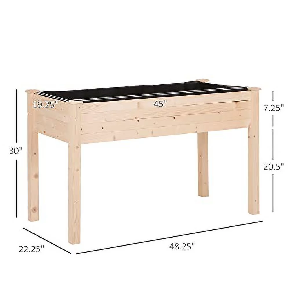 Outsunny Raised Garden Bed with Legs, 48